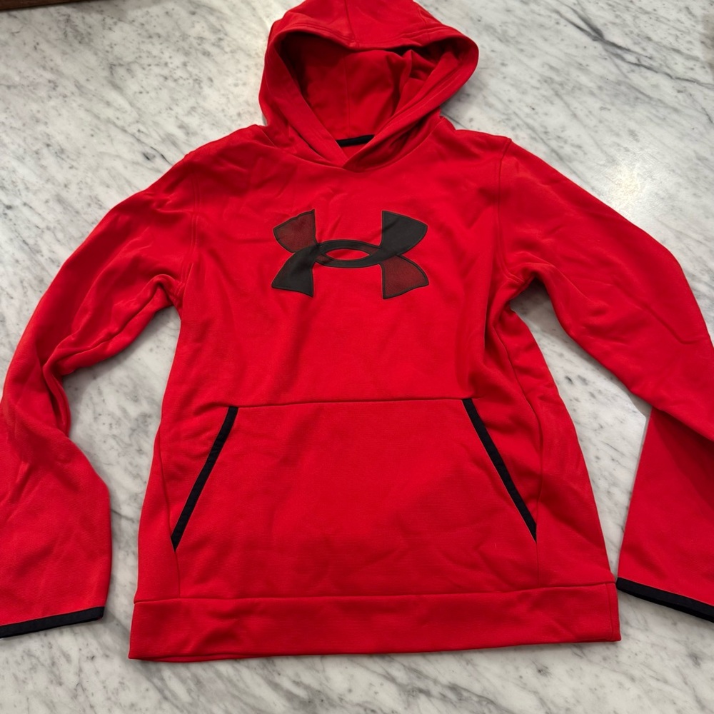 NWOT Under Armour Red Boys Large Athletic Hoodie